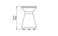Solo R1 Stool - Technical Drawing / Front by Blinde Design