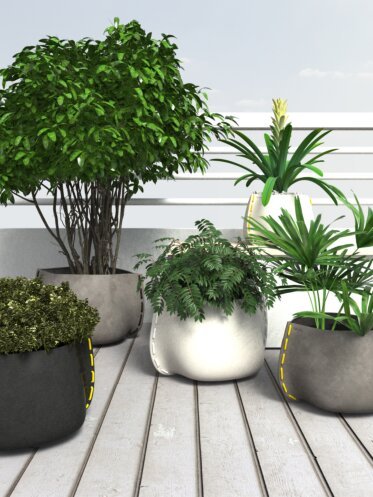 Collezione di vasi per piante da esterno - Concrete fioriere