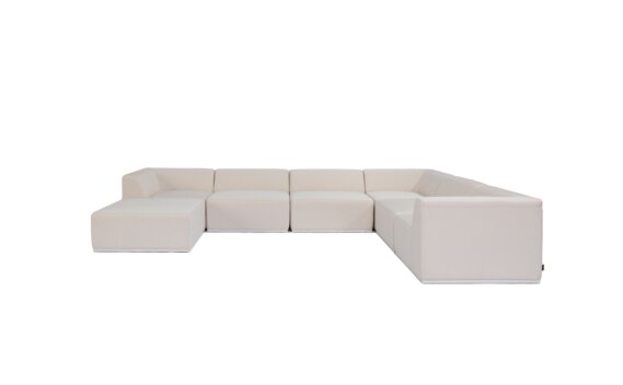 Divano componibile Relax Modular 7 U-Sofa Chaise - Canvas di Blinde Design