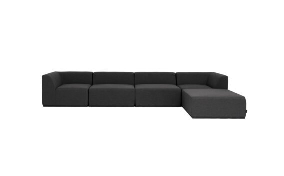 Relax Modular 5 Sofa Chaise Modular Sofa - Sooty by Blinde Design