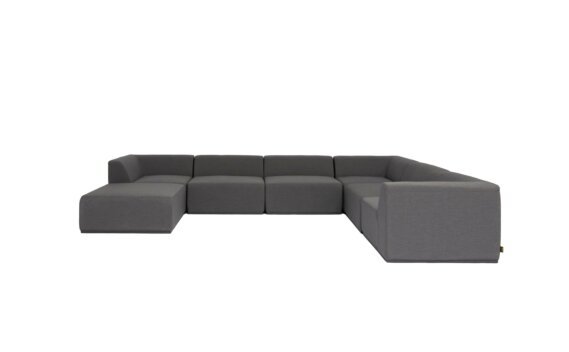 Divano componibile Relax Modular 7 U-Sofa Chaise - Flanelle di Blinde Design