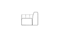 Connect L50 Modular Sofa - Technical Drawing / Side by Blinde Design