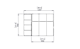 Connect L50 Modular Sofa - Technical Drawing / Top by Blinde Design