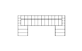 Connect Modular 6 U-Chaise Sectional Modular Sofa - Technical Drawing / Top by Blinde Design