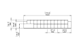 Connect Modular 5 Sofa Chaise Modular Sofa - Technical Drawing / Front by Blinde Design