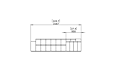 Connect Modular 6 L-Sectional Modular Sofa - Technical Drawing / Side by Blinde Design