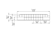 Connect Modular 6 U-Chaise Sectional Modular Sofa - Technical Drawing / Front by Blinde Design