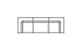 Relax Modular 3 Sofa Modular Sofa - Technical Drawing / Top by Blinde Design
