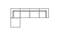 Relax Modular 5 Sofa Chaise Modular Sofa - Technical Drawing / Top by Blinde Design