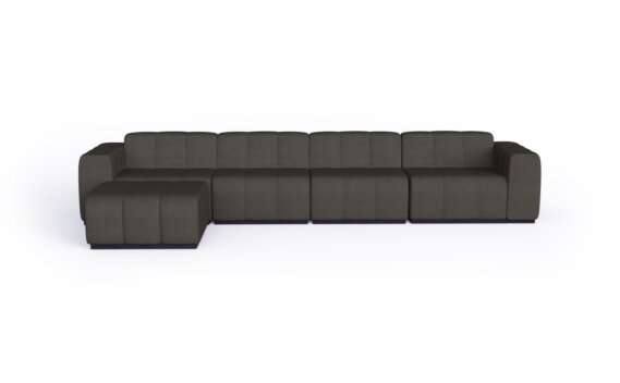 Connect Modular 5 Sofa Chaise Modular Sofa - Flanelle by Blinde Design