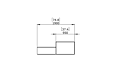 Relax Modular 5 Sofa Chaise Modular Sofa - Technical Drawing / Side by Blinde Design