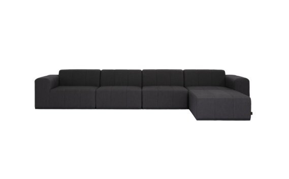 Connect Modular 5 Sofa Chaise Modular Sofa - Sooty by Blinde Design