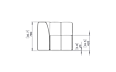 Connect C37 Modular Sofa - Technical Drawing / Front by Blinde Design