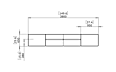Relax Modular 8 U-Sofa Sectional Modular Sofa - Technical Drawing / Front by Blinde Design