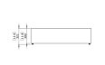 Tavolino Bloc L2 - Disegno tecnico / Frontale di Blinde Design