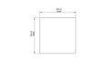 Tavolino Bloc L4 - Disegno tecnico / Top di Blinde Design