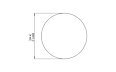 Tavolino Circ L1 - Disegno tecnico / Top di Blinde Design