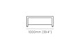 Tavolino Niche L40 - Disegno tecnico / Fronte by Blinde Design