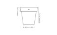 Classic 50 Planter - Technical Drawing / Front by Blinde Design